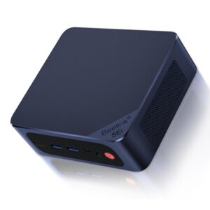 beelink sei12 mini pc intel core i5 processors i5-12450h (up to 4.4ghz),mini computer with 16gb ddr4 ram 500gb m.2 pcle 4.0 nvme 2280 ssd,dual screen display/hdmi+dp/wifi6/bt5.2,auto power on