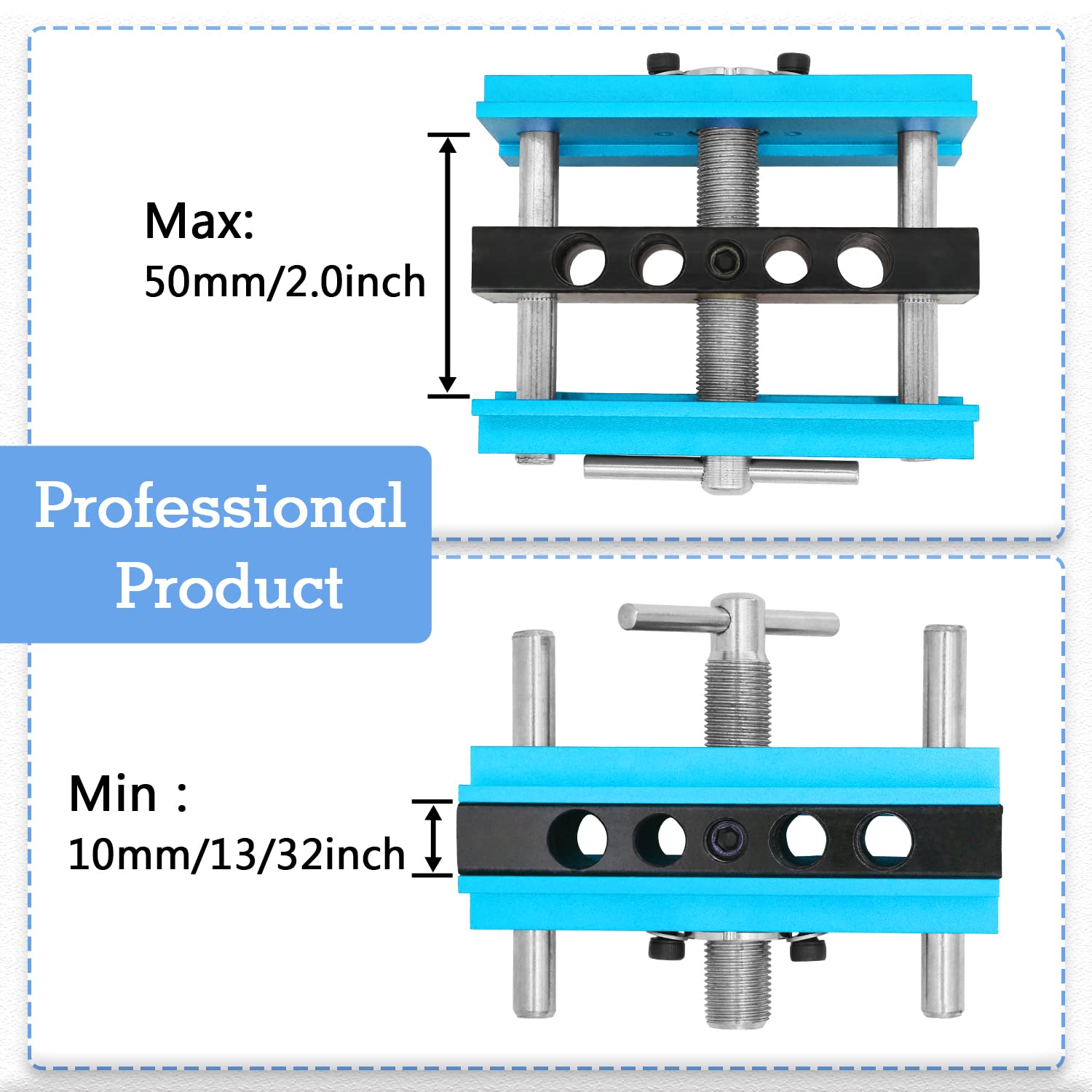 Kingson Self Centering Dowel Jig, Wood Doweling Hole Drill Guide Tool with Step Drill Guide Bushings Set, Woodworking Joints Tools for DIY Project