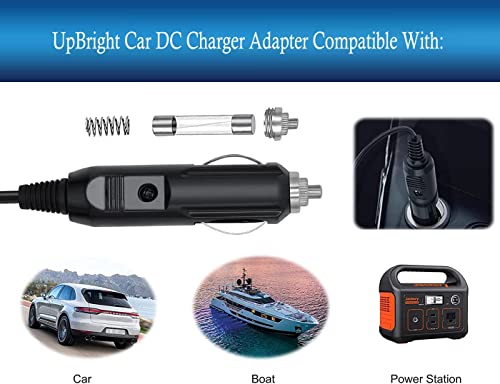 UpBright Car DC Adapter Compatible with BLUETTI EB3A EB90 EB70 Power Station Solar Generator 268Wh LiFePO4 Battery Pack 12V-28VDC-8.5A 600W 7.9mm x 5.5mm Connection Power Supply Cord Battery Charger