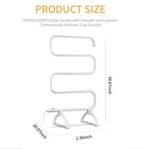 Homeleader Heated Towel Rack, 120W Fast Heating Towel Warmer, Perfect for Modern Bathroom Styles, White