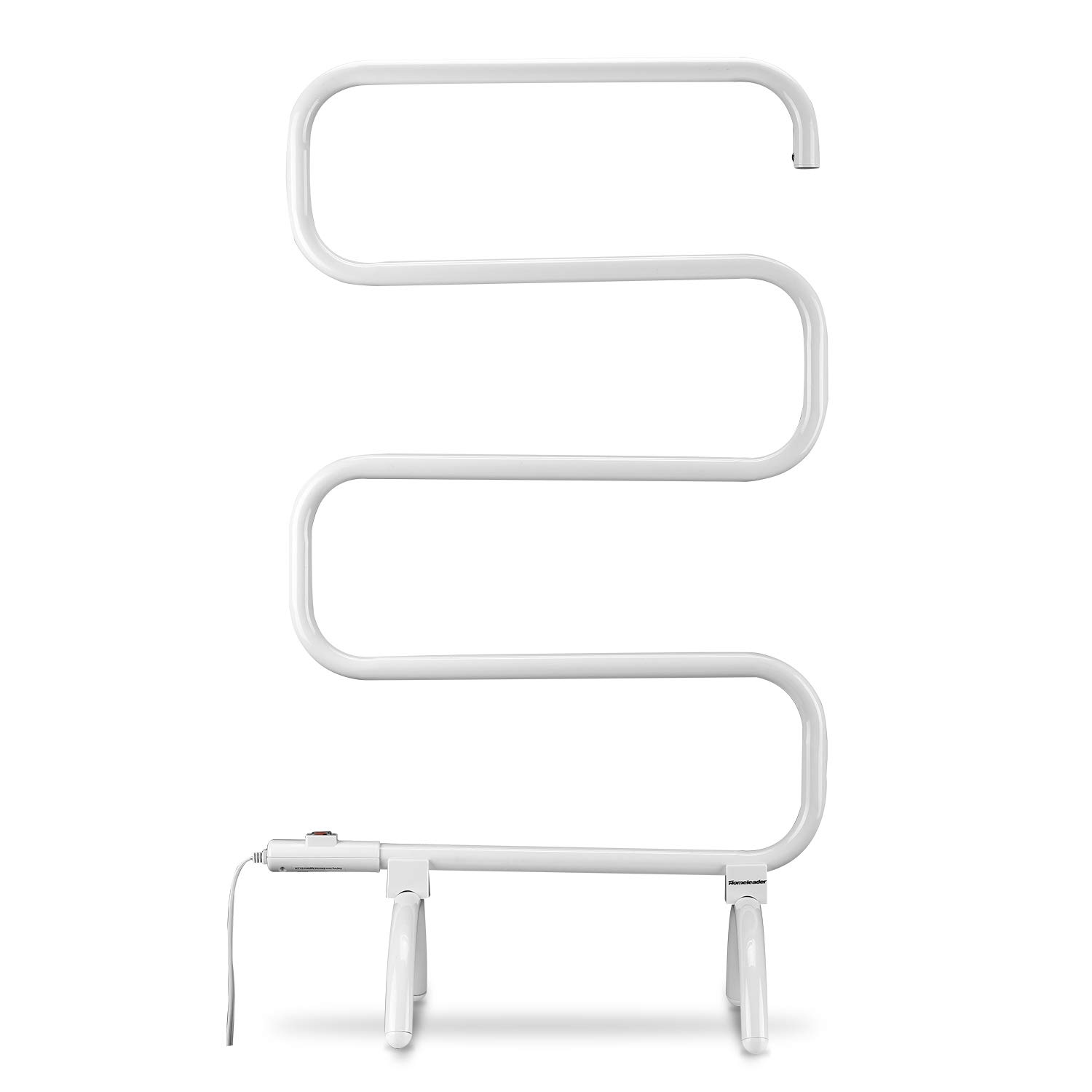 Homeleader Heated Towel Rack, 120W Fast Heating Towel Warmer, Perfect for Modern Bathroom Styles, White