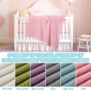 6 Pcs Baby Blanket Flannel Fuzzy Cozy Throw Blankets Soft Warm Fleece Sherpa Blanket for Newborn Infant and Toddler, Nursery Swaddling Blankets for Baby Kids,6 Colors (30 x 40 Inch)