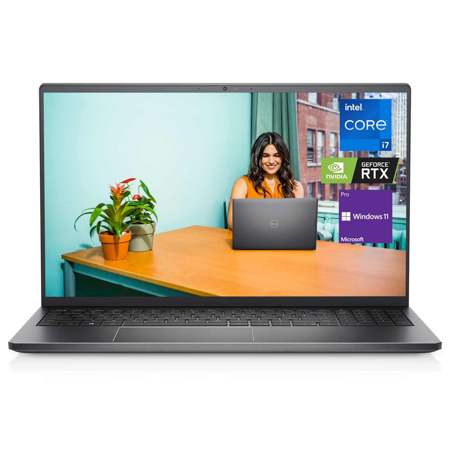 Dell Vostro 7510 Business Laptop, 15.6" FHD Display, Intel Core i7-11800H, GeForce RTX 3050, 32GB RAM, 1TB SSD, Webcam, HDMI, SD Card Reader, Backlit KB, FP Reader, Wi-Fi 6, Windows 11 Pro