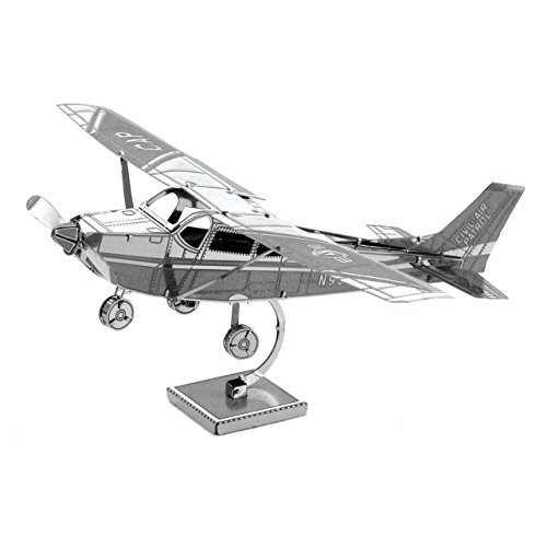 Metal Earth Cessna 172 3D Metal Model Kit Bundle with Tweezers Fascinations