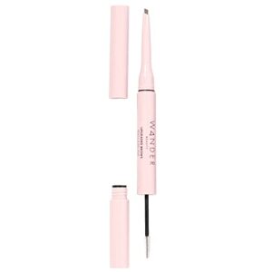 wander beauty upgraded brow pencil & eye brow gel duo - taupe - 2 in 1 eye brow makeup with castor oil, peptides, and panthenol - two-sided brow filler, definer, & lifter for fuller brows - 0.05 fl oz