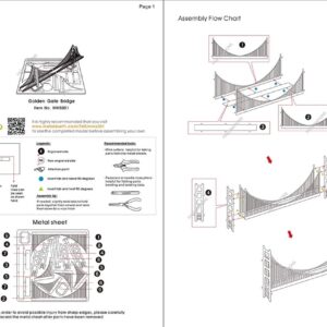 Metal Earth San Francisco Golden Gate Bridge 3D Metal Model Kit Bundle with Tweezers Fascinations