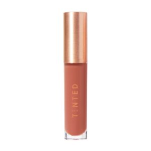 live tinted huegloss in proud, soft rose color: high-shine, non-sticky lip gloss made with moisturizing hyaluronic acid, coconut oil, and shea butter, 4.2ml / 0.12g