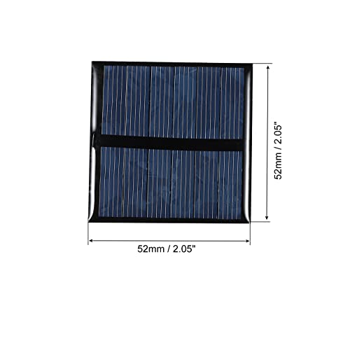 MECCANIXITY Mini Solar Panel Cell 3V 125mA 0.375W 52mm x 52mm for DIY Electric Power Project Pack of 10