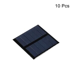 MECCANIXITY Mini Solar Panel Cell 3V 125mA 0.375W 52mm x 52mm for DIY Electric Power Project Pack of 10