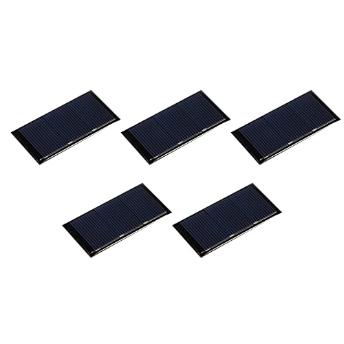 MECCANIXITY Mini Solar Panel Cell 1.5V 160mA 0.24W 60mm x 30mm for DIY Electric Power Project Pack of 5