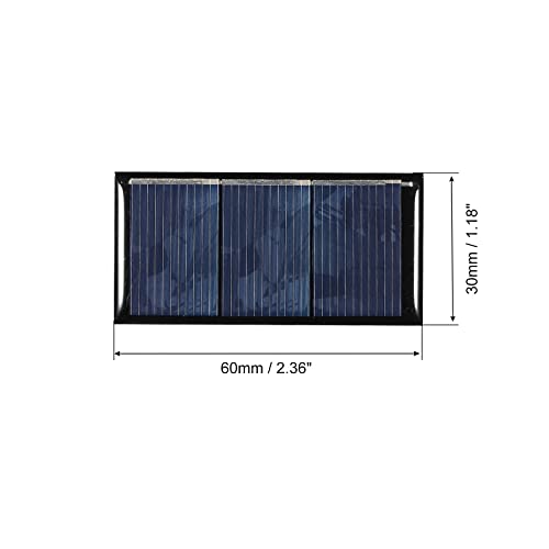 MECCANIXITY Mini Solar Panel Cell 1.5V 160mA 0.24W 60mm x 30mm for DIY Electric Power Project Pack of 5