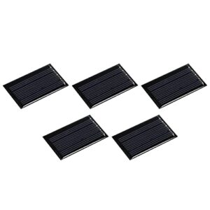 meccanixity mini solar panel cell 2v 45ma 0.09w 44mm x 26mm for diy electric power project pack of 5