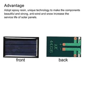 MECCANIXITY Mini Solar Panel Cell 2V 45mA 0.09W 44mm x 26mm for DIY Electric Power Project Pack of 5