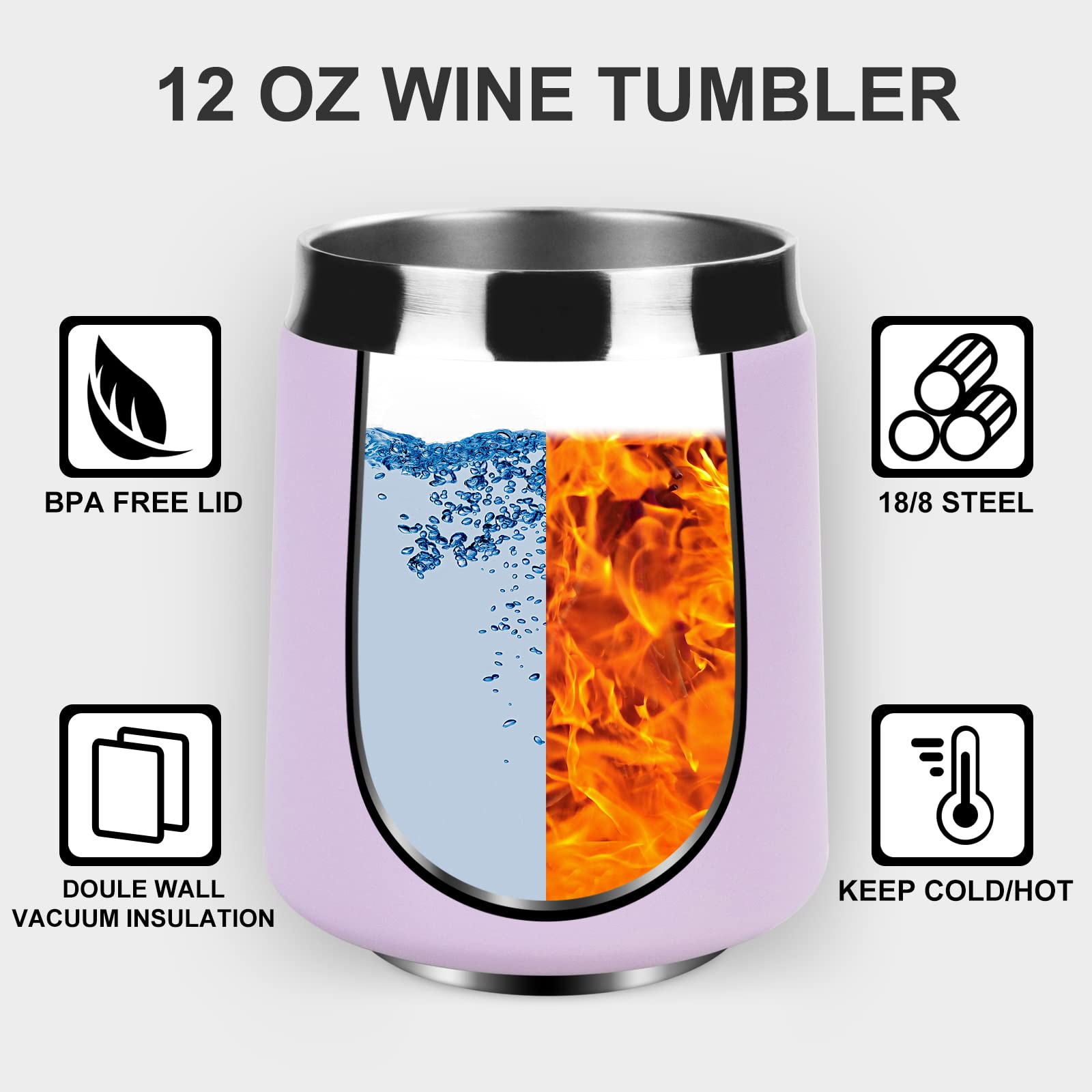 Good Luck Finding Better Coworkers Than Us Stemless Wine Tumbler,Funny Wine Glass for Going Away,Leaving, Farewell, New Job, Women Men Coworkers Colleagues Boss Friends - Wine Tumbler Cup 12oz（Purple）