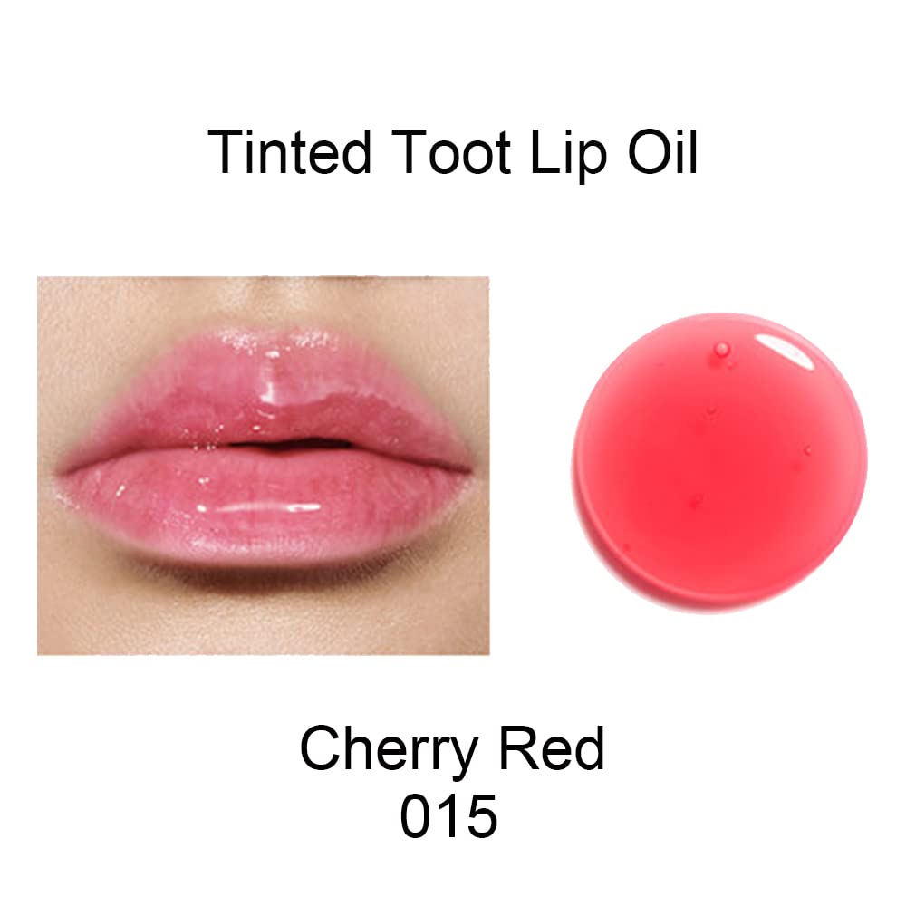 Charm Kiss Hydrating Lip Oil Plumping Lip Tint Moisturizing Gloss Lip Care Glass Transparent Toot Lip Oil Tinted, Fresh Texture, Long Lasting Nourishing Lip Glow