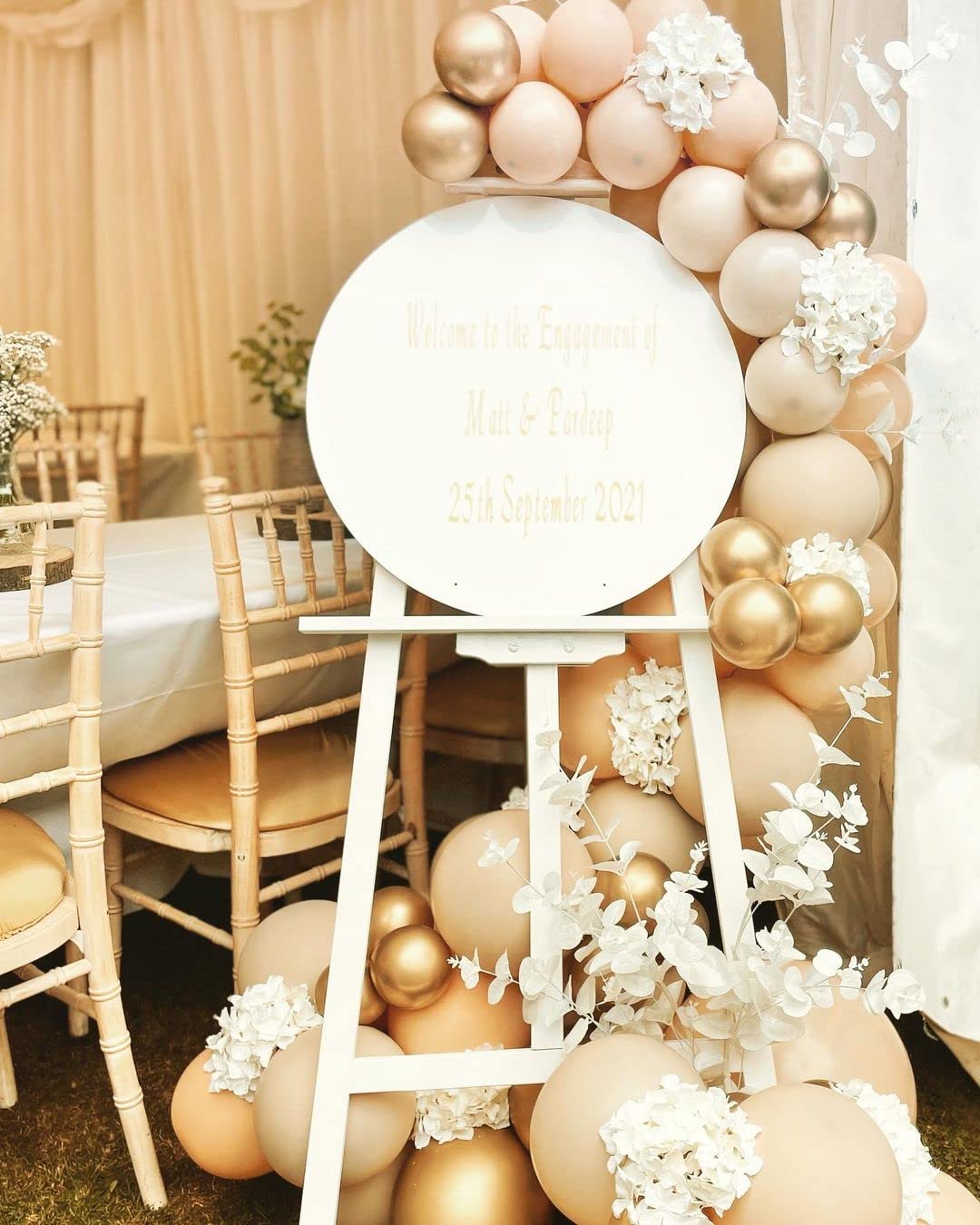 Blush Gold Beige Neutral Balloons, 50pcs 12 inch Neutral Balloons Blush Gold Beige Latex Balloons for Birthday Wedding Baby Shower Bride Party Decoration