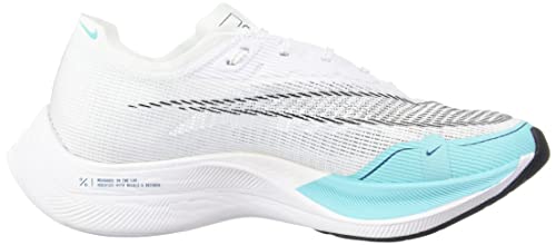 Nike Womens ZoomX Vaporfly Next%2, White/Black-Aurora Green, Size 8.5