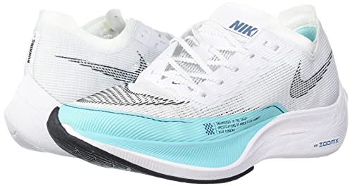 Nike Womens ZoomX Vaporfly Next%2, White/Black-Aurora Green, Size 8.5