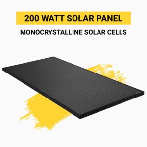 Spartan Power 200 Watt Solar Panel 9 Bus Bar Black Mono Great for RV, Trailer, Camper, Boat, Cabin, Farm, SP-200W