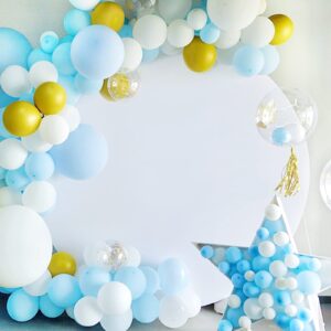 7.2ft Pure White Round Backdrop Cover for 7ft /7.2ft Circle Stand, Wrinkle Free Stretchy Circle Arch Round Backdrop Cover for Party Wedding Birthday Baby Shower Photography