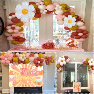 Two Groovy Party Decorations, Two Groovy Birthday Decorations, Groovy Balloon Arch, Backdrop, Two Groovy Cake Topper for Hippie Second Birthday Party Decorations, Girl’s 2nd Birthday