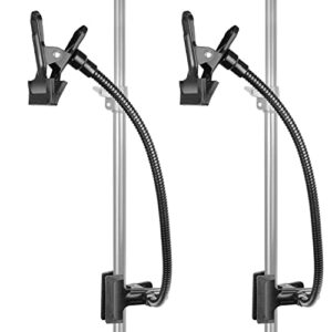 limostudio (2 pack) heavy duty photography lighting stand flash magic clamps with flex arm, gooseneck mount for table top mount, multi purpose super clamps, agg3275