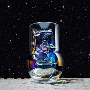 NASA Astronaut Glasses, Double Wall Iridescent Drinkware with NASA symbol and Artemis patch, Unique and Fun Gift for Space Enthusiasts, Keeps Drinks Cold Longer, 7 oz Capacity, Set of 2