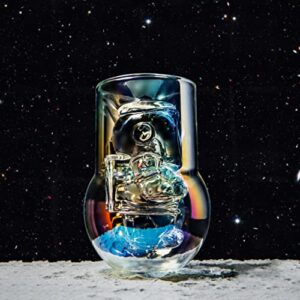 NASA Astronaut Glasses, Double Wall Iridescent Drinkware with NASA symbol and Artemis patch, Unique and Fun Gift for Space Enthusiasts, Keeps Drinks Cold Longer, 7 oz Capacity, Set of 2