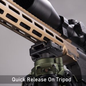 Mlok Arca Swiss Tripod Mount Plate, Mlok to Arca(ARCA-Swiss)/RRS(Really Right Stuff) Dovetail Rail Adapter, Mlok Convert to ARCA/RRS Quick Release Plate Rail,Mlok Hunting Tripod Mount Adapter