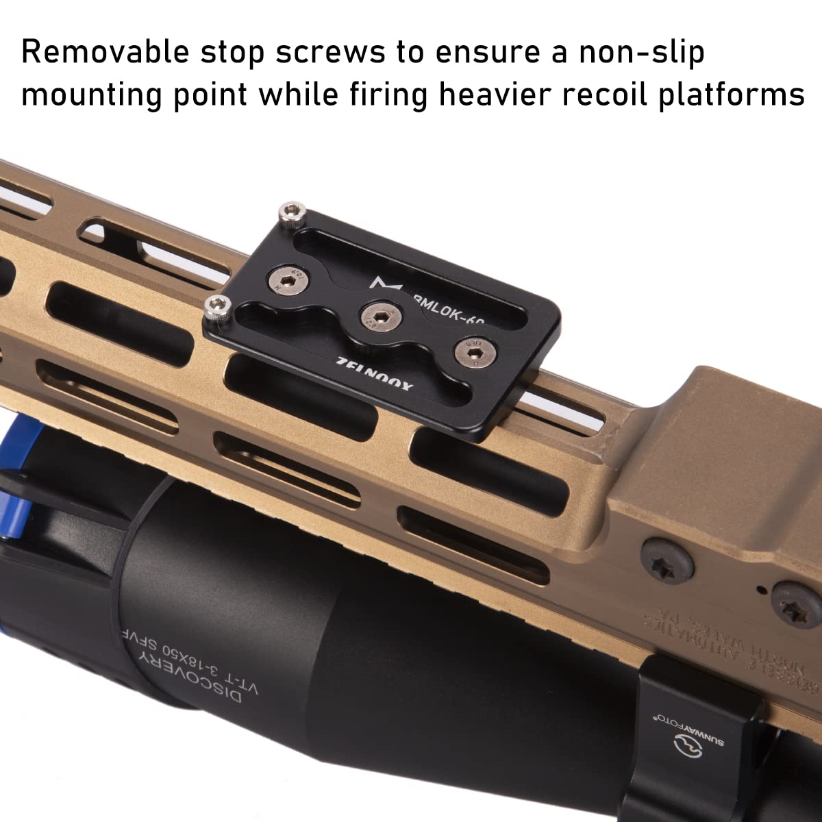 Mlok Arca Swiss Tripod Mount Plate, Mlok to Arca(ARCA-Swiss)/RRS(Really Right Stuff) Dovetail Rail Adapter, Mlok Convert to ARCA/RRS Quick Release Plate Rail,Mlok Hunting Tripod Mount Adapter