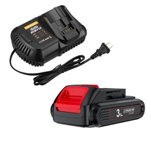 upgraded 3500mah 20v dcb206 battery & charger combo for dewalt 20v battery and 12/20v dcb112 charger, battery for dcb206 dcb203 dcb204 dcd780 dcd785 dcd795 dcf885 dcf895 dcs380 dcs391 battery tools