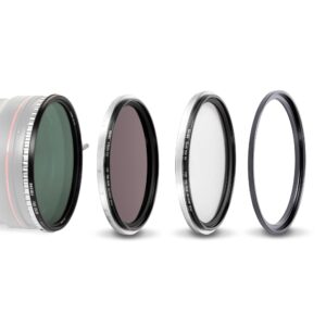 nisi 82mm swift system vnd mist kit | 1-5 stop true color variable neutral density filter, swift adapter ring, two friction-mounted filters (nd16 4-stop, black mist 1/4) | photography and videography