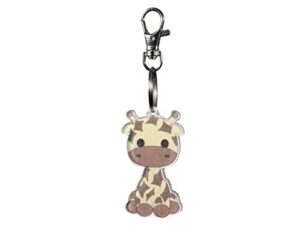 the acrylic place baby giraffe keychain - charm for purse diaper bag tote bag kids backpack keychain (backpack size)