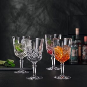 Nachtmann Noblesse Collection 7.4” Cocktail and Wine Glasses, Made of Fine Crystal Glass, White or Red Wine Glasses, 12.5-Ounces, Dishwasher Safe, Set of 4