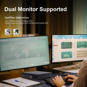 Dell Mini PC Windows 11 Pro OptiPlex 3060 Mini Computers,Intel i7-8700T up to 4.0Ghz,32GB DDR4 1TB M.2 NVMe SSD,AX210 Built-in WiFi 6E,HDMI Dual Monitor Support,Wireless Touch Keyboard(Renewed)