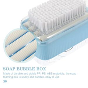 LIFKOME Laundry Brush Box Foaming Soap Dish Soap Dispenser Multitools Soap Storage Case Bar Soap Holder Foaming Soap Holder Soap Roller Dispenser Brush Holder Multifunction Travel Pp