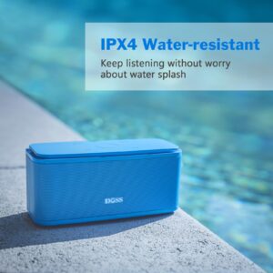 DOSS SoundBox Loudspeakers with Built-in Amplifiers, 12W HD Sound, 20H Playtime, Touch Control, Portable Speaker with Waterproof Bag for Outdoor