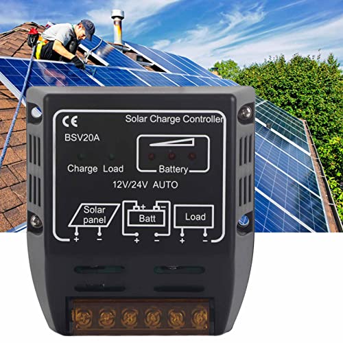 Genericer Solar Panel,Solar Charge Controller with Over Charge Over Discharge Protection BSV20A 12V/24V for Managing the Working of Solar Panel and Battery, Genericer Solar Panel,Solar Charge Con