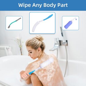 Toilet Aids Set for Wiping - Long Handle Butt Wiper for People Overweight, Elderly and Disabled, Bottom Buddy Wiping Aid for Bathroom ( 4PCS Personal Hygiene Kit )