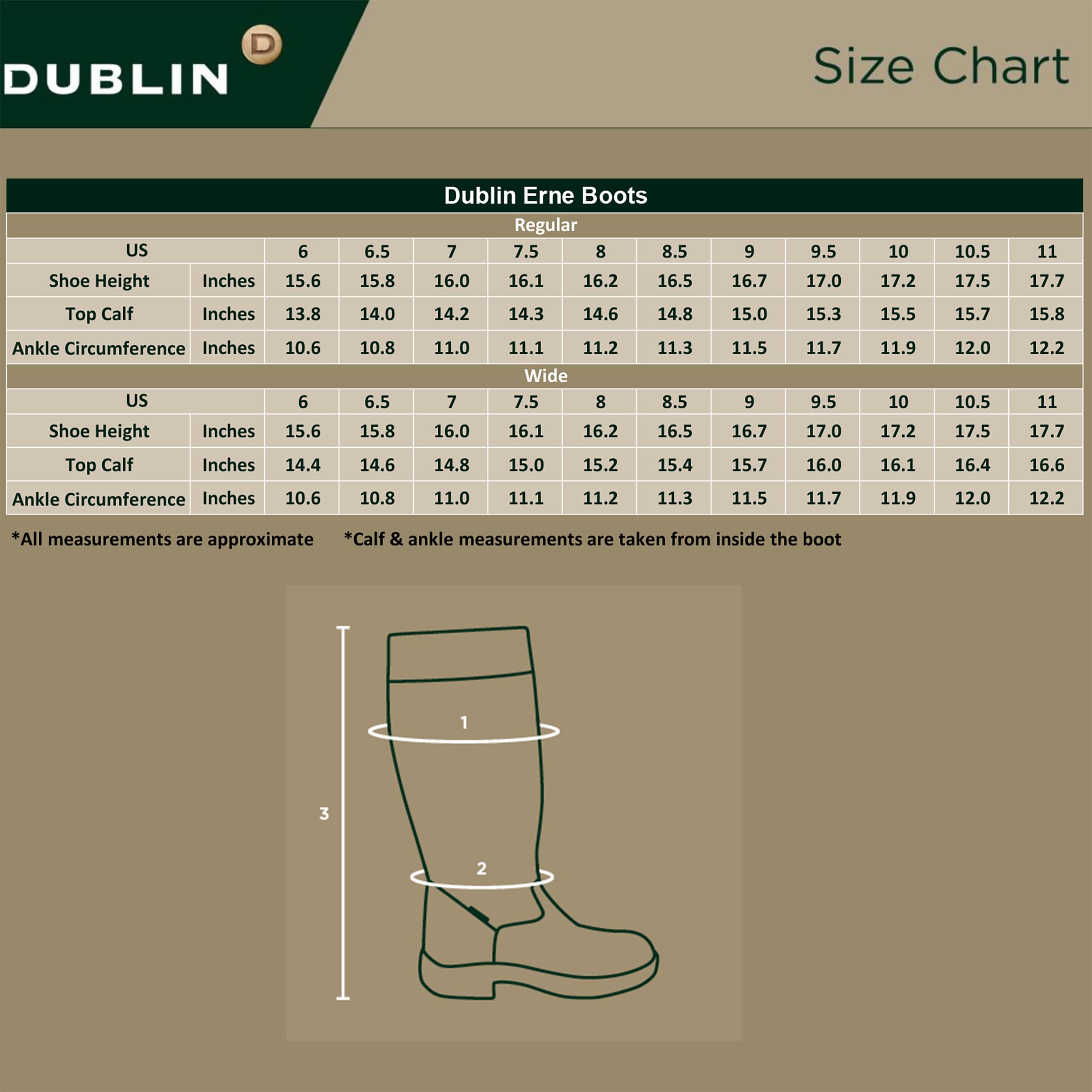 Dublin Erne Boots, Khaki, Ladies 10