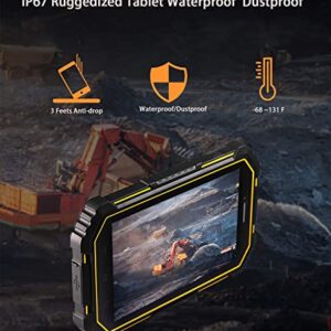 Sincoole Android Rugged Tablet, 7" IP67 Rugged Tablet Octa-Core CPU,Android 9.0, 4GB RAM,64GB ROM,Black