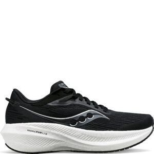 Saucony Women's Triumph 21 Sneaker, Black/White, 8.5 Wide