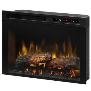 dimplex 33 inch built-in electric fireplace - multi-fire xhd firebox with logs and realistic multi-color flames | model: xhd33l