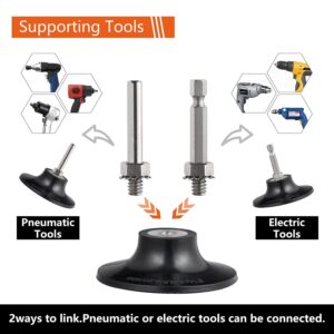 Tshya 133 Pack 3 Inch Sanding Discs for Drill Polishing Die Grinder Attachment Variety Kit with 5/16" and 1/4" Shanks Sanding Pads Includes 36-3000 Grit