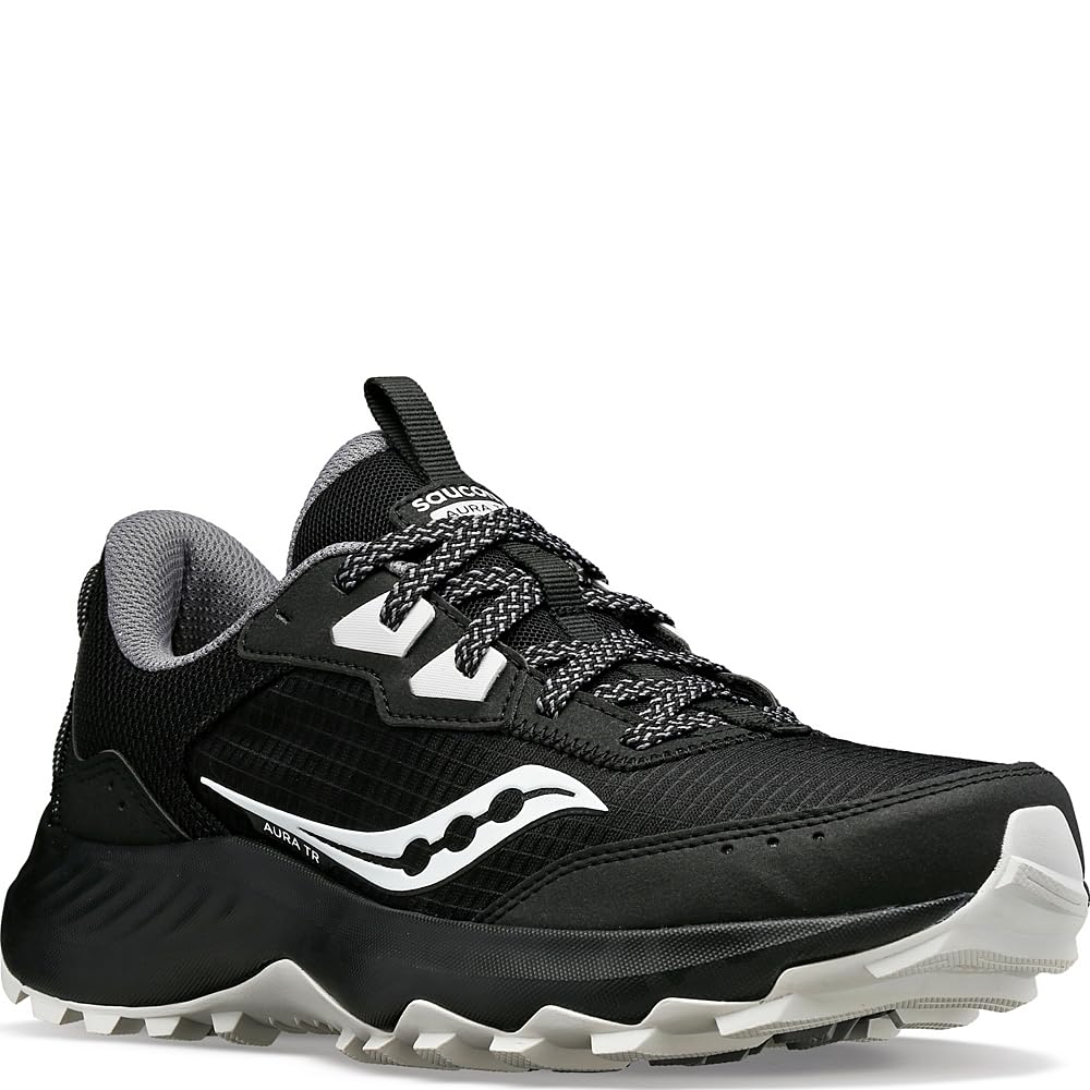 Saucony Women's Aura TR Sneaker, Black/Fog, 7.5