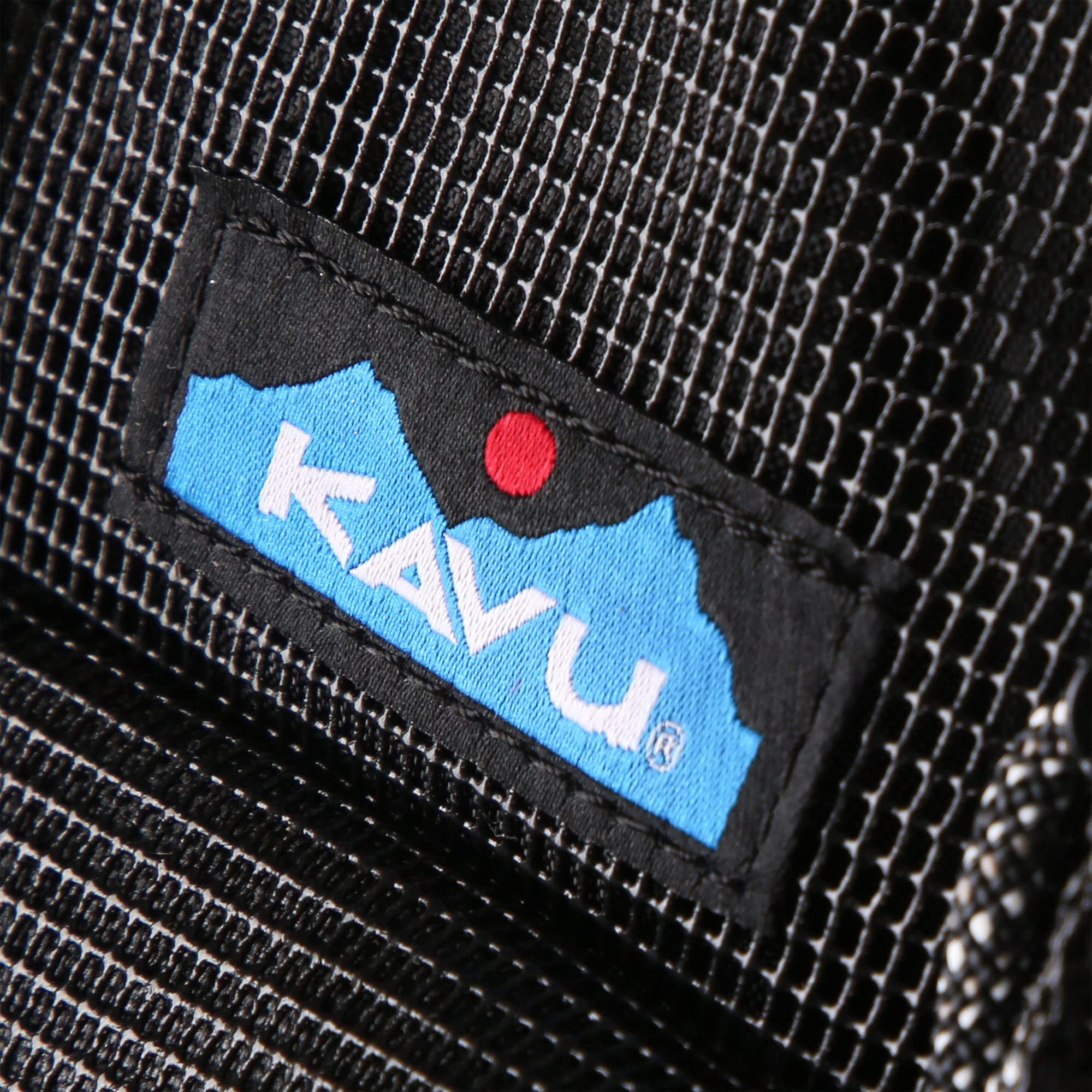 KAVU Beach Rope Bag Mesh Crossbody Sling Backpack - Black