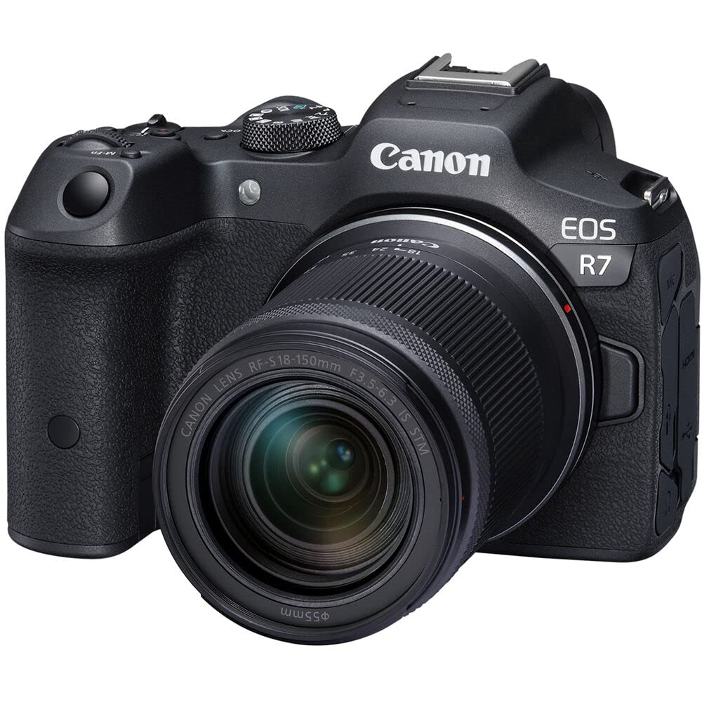 Canon EOS R7 Mirrorless Camera with 18-150mm Lens (5137C009) + Canon 70-200mm Lens (3792C002) + 64GB Tough SD Card + Filter Kit + Wide Angle Lens + Telephoto Lens + Color Filter Kit + More (Renewed)