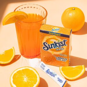 Sunkist Soda Variety Pack, Singles To Go Orange, Strawberry, Grape and Peach (30 Total Sticks)