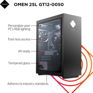 OMEN 2022 Newest Upgraded 25L Gaming Desktop PC, Geforce RTX 3060, AMD Ryzen 7 3700X, 32 GB DDR4 RAM, 1TB SSD+2TB HDD, Windows 11, VR Ready, RGB Lighting