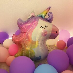 Unicorn Balloons Unicorn Birthday Party Decorations for Girls with Heart Star Rainbow Balloons Wedding Baby Shower Unicorn Party Supplies (Number 5)